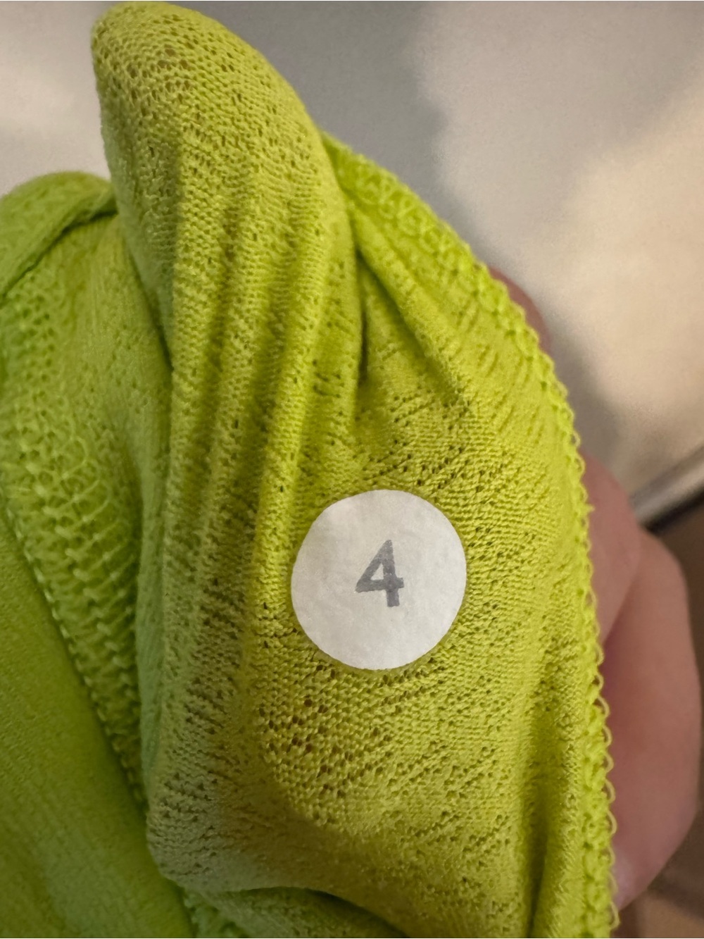 lululemon athletica Lime Green Open-Knit Crew Top